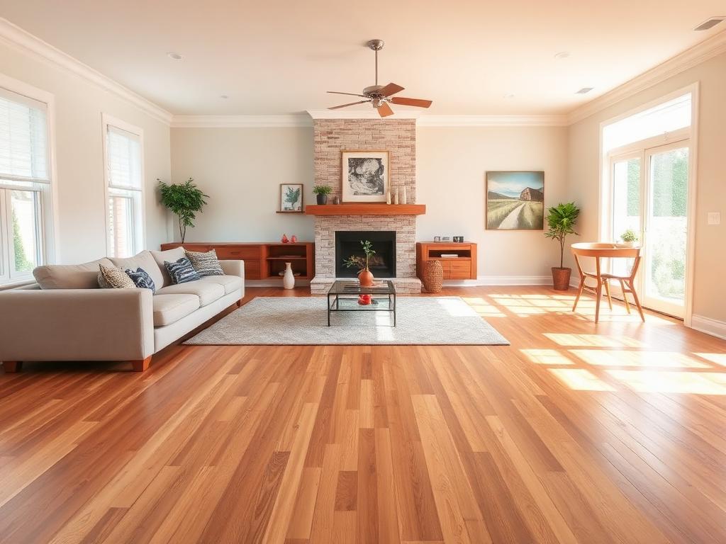 New hardwood flooring installation