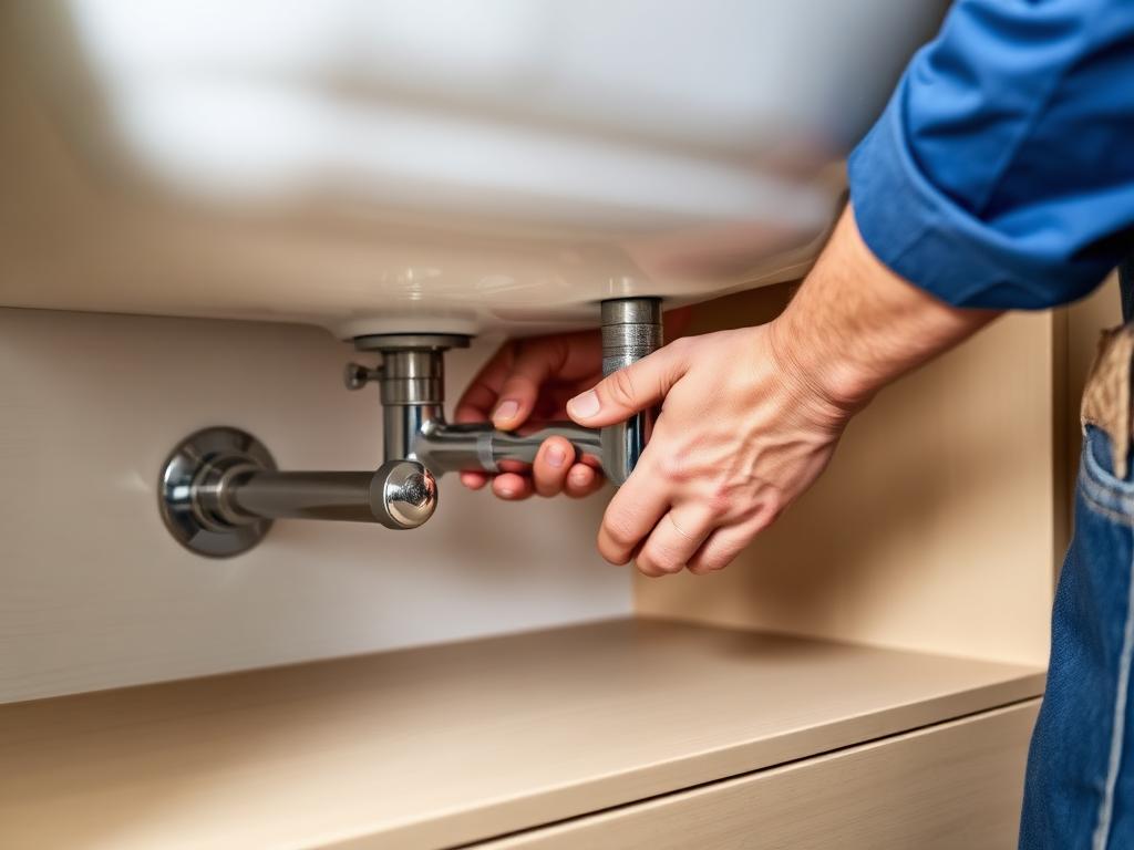 Plumbing repair under sink